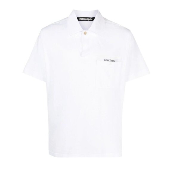 Palm Angels Sartorial Tape Cotton Polo Shirt white mens size Medium New with tag - Picture 1 of 15